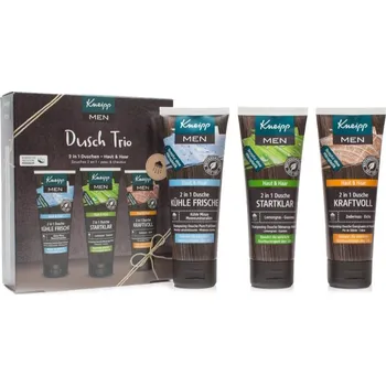 Koupelová kosmetika Kneipp Men Kneipp Ready To Go sprchový gel 2 v 1 75 ml + Freeze Refreshment sprchový gel na tělo a vlasy 75 ml + Full Strenght sprchový gel na tělo a vlasy 75 ml
