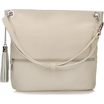Kabelka Toscanio kožená kabelka 1109 TOS D37 béžová