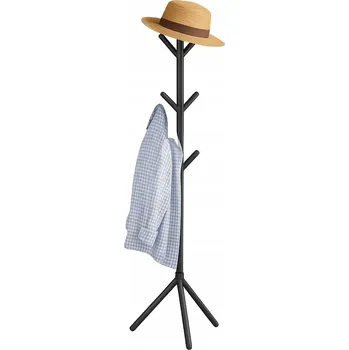 Věšák Stojanový věšák na oblečení do předsíně, loftový styl, černý