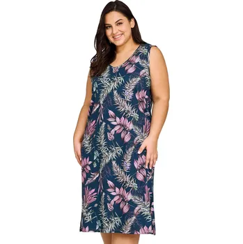 Dámská noční košile Dámská noční košile Helen 3169 TARO – Bavlna & Styl Barva/Velikost: granát (modrá) / XXL