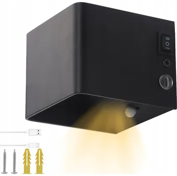 Lampička LED KINKIET NAHORU A DOLŮ 3W ČERNÁ DEKORATIVNÍ SCHODIŠŤOVÁ LAMPA