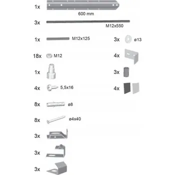 Vana Boční panel k vaně, rohový, Ravak, 63 x 6 cm