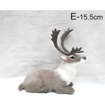 Bílý sob figurka do zahrady a na stůl | soška jelena, zahradní dekorace - E