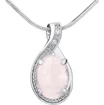 Stříbrný přívěsek s přírodním Růženínem JST14810RU