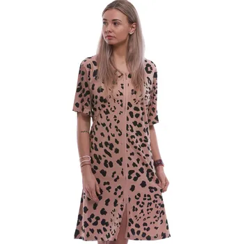 Dámská noční košile Hnědý župan nebo košilka těhotenská i kojící na zip zvířecí srst 1XL-4XL 1G0678 hnědá 2xl