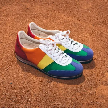 Dámské tenisky Botas Classic Rainbow - Dámské kožené tenisky / botasky duhové | česká výroba ze Zlína 39 EU