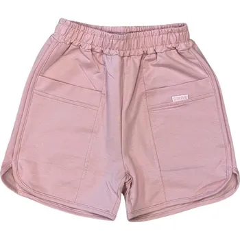 Dívčí kraťasy DÍVČÍ KRAŤASY JEDNOBAREVNÉ CH7243 VELIKOSTI 98-128 Velikost: 110, Barva: Růžová