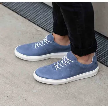 Pánská obuv Vasky Teny Blue - Pánské kožené tenisky / botasky modré | česká výroba ze Zlína 45 EU