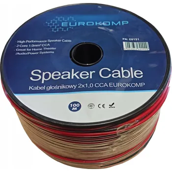 elektrický kabel Reproduktorový kabel Eurokomp E6151 2 x 1 mm2, 100 m