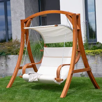 Dětská houpačka Patio Larice 47524 209 x 131 x 192,5 cm krémová