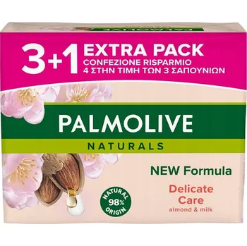 Mýdlo Colgate Palmolive Tuhé mýdlo 4x90g Mléko a Mandle