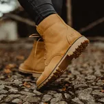 Vasky Lydie Caramel - Dámské kožené kotníkové boty světle hnědé - podzimní / zimní boty, obuv | Flexiko | česká výroba ze Zlína 36 EU