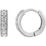 Stříbrné náušnice kruhy LOLA se zirkony JJJE0142