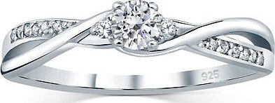 Stříbrný prsten Ellen se Swarovski® Zirconia velikost obvod 61 mm FNJR085sw-obvod 61 mm