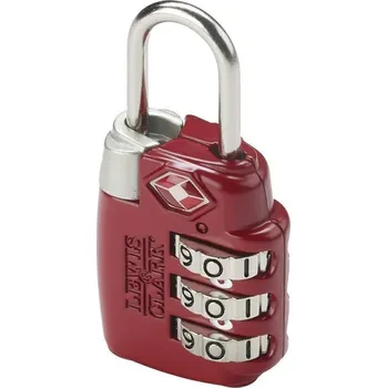 Visací zámek Lewis N. Clark zámek TSA Combination Lock red