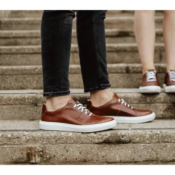 Dámské tenisky Vasky Teny Brown - Dámské kožené tenisky / botasky hnědé | česká výroba ze Zlína 40 EU