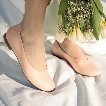 Dámské baleríny Vasky Misty Pink kožené baleríny růžové - jarní / podzimní boty | česká výroba ze Zlína 35 EU