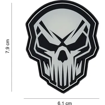 Nášivka 101 INC - V.O. Nášivka punisher - Angry - Svítící