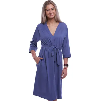 Dámský župan Modrý lehký dámský župan 1G0666 modrá xl