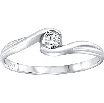 Prsten Stříbrný prsten se Swarovski® Zirconia velikost obvod 59 mm SILVEGOB25021-obvod 59 mm