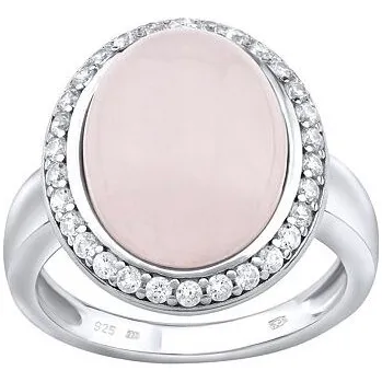 Prsten Stříbrný prsten s přírodním Růženínem velikost obvod 52 mm JST14941-obvod 52 mm