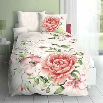 Povlečení Kaeppel | Povlečení Mako satén Blushing rose champagner, 140x200, 70x90