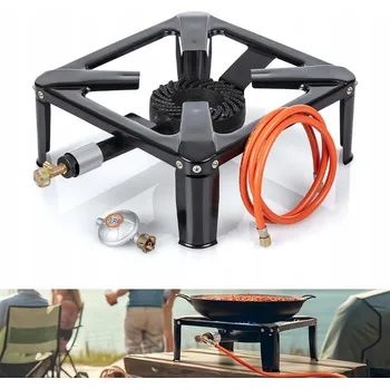 Turistický vařič PLYNOVÝ TABURET vařič HOŘÁK 8kW 40x40 + regulátor tlaku + 150cm hadice