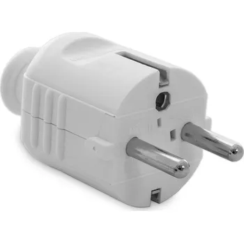 Elektrická vidlice INSTRUMENT Vidlice plastová bílá 250 V, 16 A, 8266