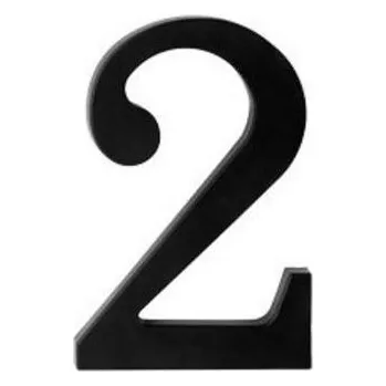 Domovní cedule INSTRUMENT Číslo domové 2 čierne 17,5cm plastové čierne