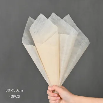 Balící papír 40 kusů květinový balicí papír na svatbu a valentýnské dárky | balicí papír, květinový papír - C