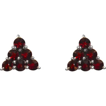 Náušnice Český granát náušnice stříbrné 131034