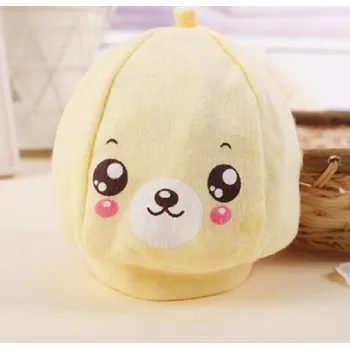 Pokrývka hlavy Dětská bavlněná čepice Abi žlutá