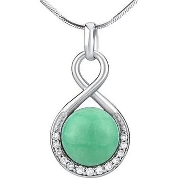 Přívěsek Stříbrný přívěsek s přírodním Jadeitem JST14709JA