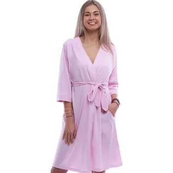 Dámský župan Růžový lehký župan do porodnice na kojení 1G0670 růžová xl