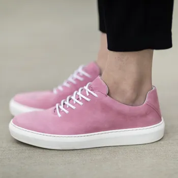 Dámské tenisky Vasky Teny Pink - Dámské kožené tenisky / botasky růžové | česká výroba ze Zlína 45 EU