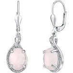 Stříbrné náušnice s přírodním Růženínem JST14811PRU