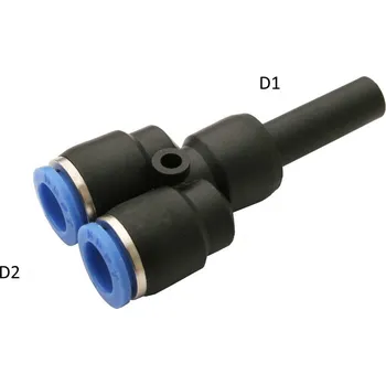 Příslušenství ke kompresoru DAR Spojka průchodka Y redukce 10mm 2x6mm PWJ vzduch