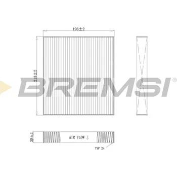 Kabinový filtr Filtr vzduchu v interiéru BREMSI FC0075C