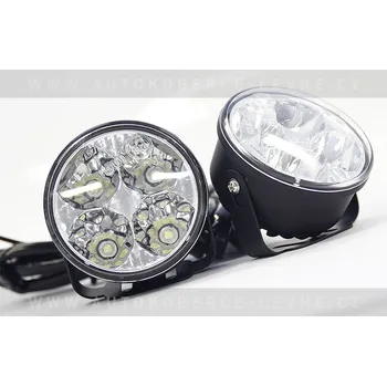 Denní svícení LED SMD světla denní svícení kulatá, 12V sada Ultra Bright