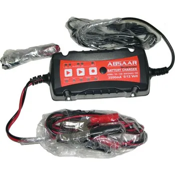 Nabíječka autobaterie Nabíječka akumulátoru ABSAR 6V/12V 3,5A inteligentní, vodotěsná