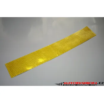 Příslušenství osvětlení automobilu Žlutá odrazka na auto nalepovací, ultraslim 3D fólie, 5cm x 29cm