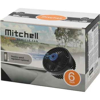 Domácí ventilátor Ventilátor do auta průměř 15cm 12V na přísavku s ionizátorem