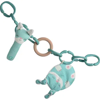 Hračka na kočárek Řetěz na kočárek / Sada 4v1 / Zajíček