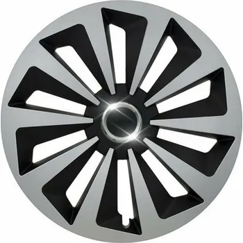 Poklice na kolo Poklice na kola R17 kryt kol sada 4 kusy černo stříbrné chrom střed
