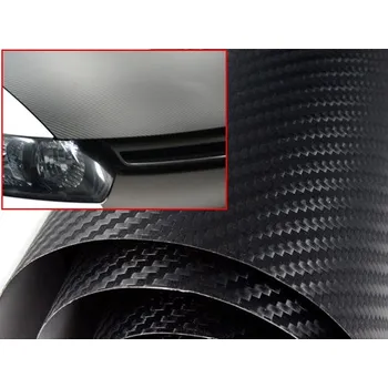 Polep vozidla Karbonová fólie černá 3D plastická 150x200cm matná carbon