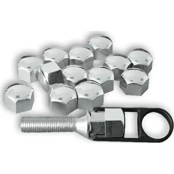 Krytky šroubů kol 17mm chromové nasazovací