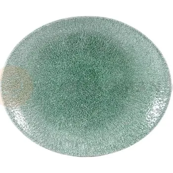 Talíř Oválný talíř coupe 255x317 mm | CHURCHILL, Raku Jade Green