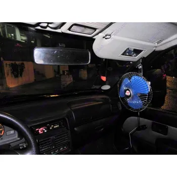 Domácí ventilátor Rotační ventilátor do auta na 12V k přišroubování, kovová mřížka