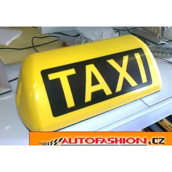 Maják Taxi světlo hrazda na střechu s magnetem žlutá barva 12V 30cm