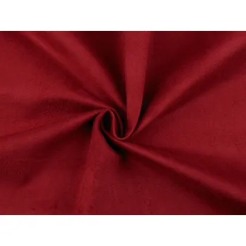 Alcantara čalounická látka pevná vyztužená červená tmavá 145x100cm